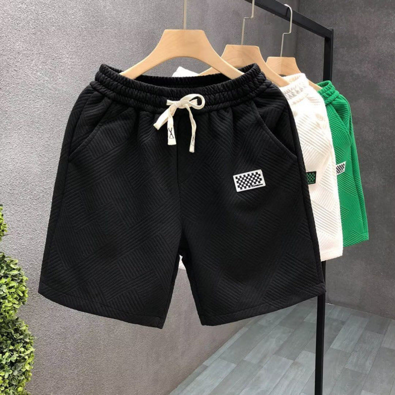 Casual Modern Textured Drawstring Shorts (Multiple Colors)