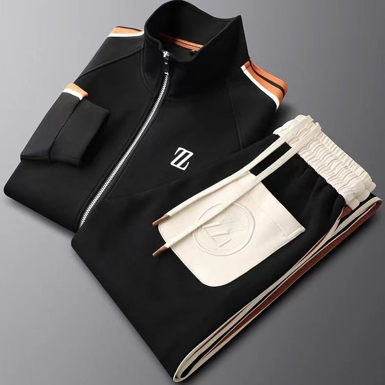Mens Stylish Stand Collar Casual Sports Suit Men's Sportswear Set (Multiple Colors)