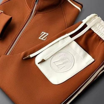 Mens Stylish Stand Collar Casual Sports Suit Men's Sportswear Set (Multiple Colors)