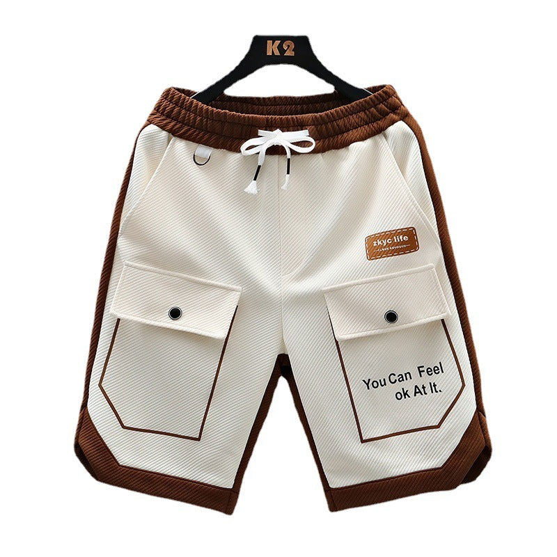 Men's Summer Shorts Loose Casual Shorts "You can feel ok at it" Contrast Colors (Multiple Colors)