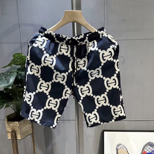 Thin Loose Trendy Printed Men's Casual Drawstring Pattern Shorts (Multiple Colors)