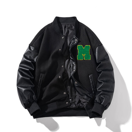 Men's "M" Varsity Baseball Uniform Jacket (Multiple Colors)
