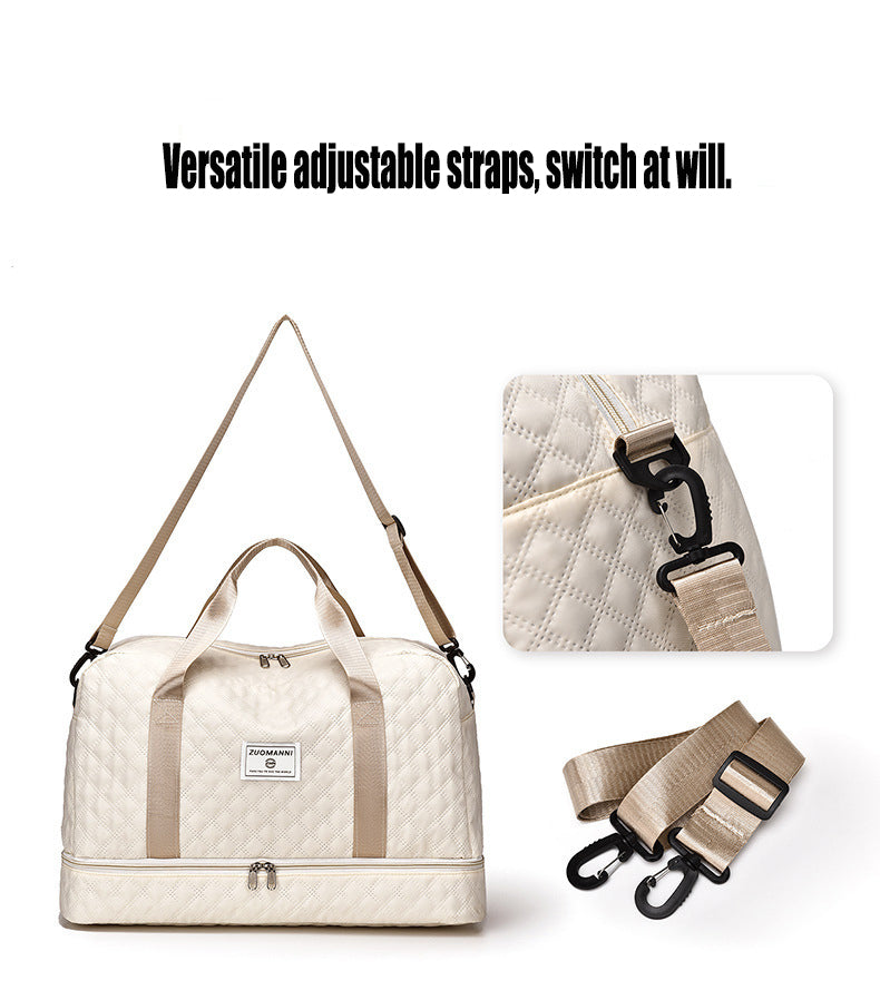 Multi-Functional Crossbody Gym Bag - Dry-Wet Separation, Large Capacity For Travel, Workout & Business Trips - Waterproof Sports Duffle Bag