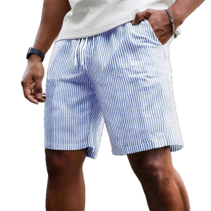 Mens Striped Drawstring Shorts (Multiple Colors)