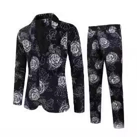 Men's Digital Printing Leisure Suit Outfit 2 Piece Suit Jacket & Pants (Multiple Colors/Patterns)