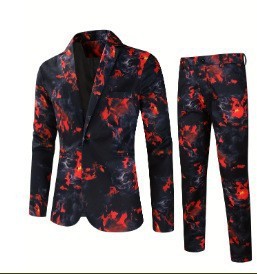 Men's Digital Printing Leisure Suit Outfit 2 Piece Suit Jacket & Pants (Multiple Colors/Patterns)