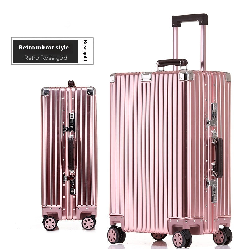 Aluminum Magnesium Luggage Password Trolley Case (Multiple Colors)