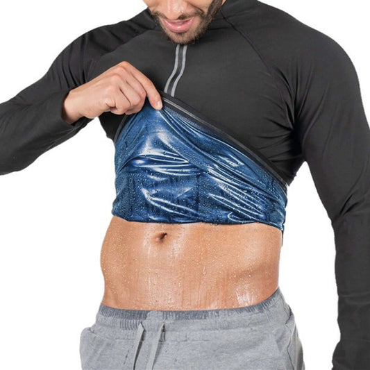 Men's Zip Workout Sweat Technology Long Sleeve Shirt/Jacket (Black)