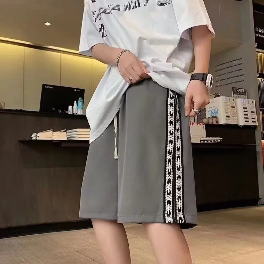 Men's Casual  Baggy Trim Track Shorts (Multiple Colors)