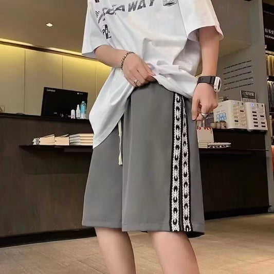 Men's Casual  Baggy Trim Track Shorts (Multiple Colors)