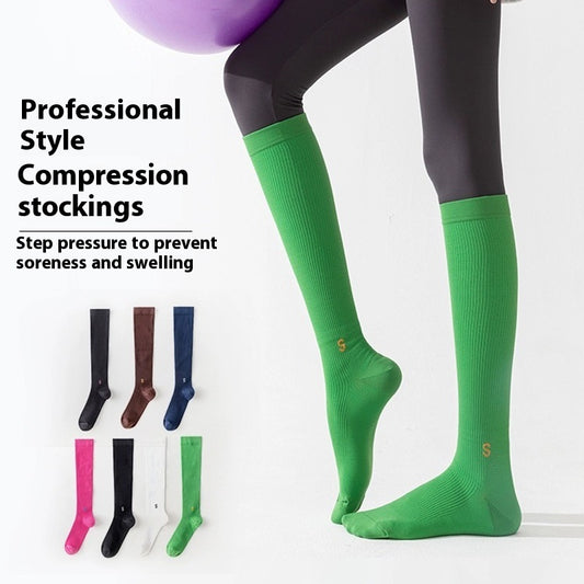 Compression Stockings Exercise Compression Calf Fitness Long Tube Yoga Socks (Multiple Colors)