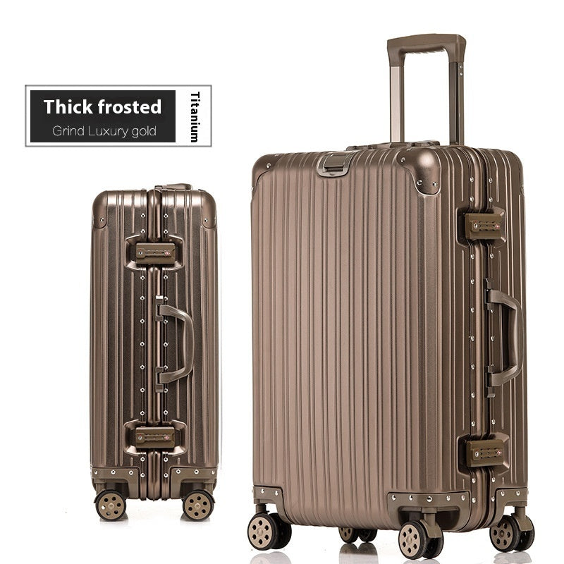 Aluminum Magnesium Luggage Password Trolley Case (Multiple Colors)