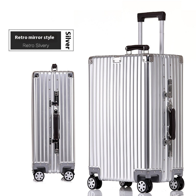 Aluminum Magnesium Luggage Password Trolley Case (Multiple Colors)