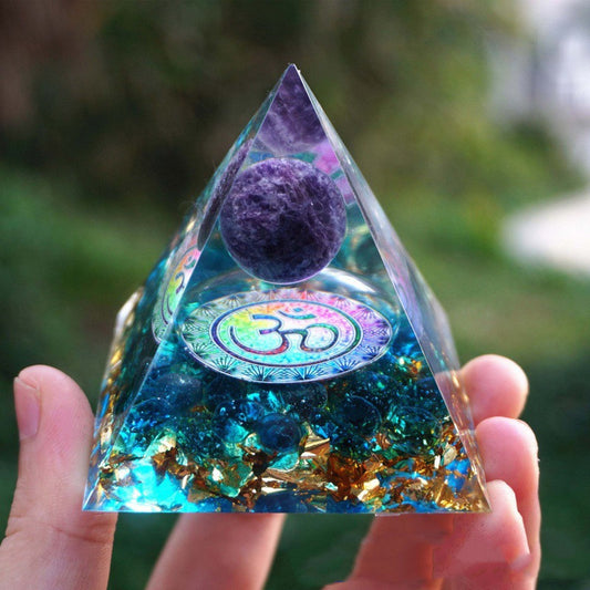 Pyramid Natural Crystal Gravitational Energy Tower. Attract Positive Energy and Combat Negative Energy Heal Abundance Creativity Protection